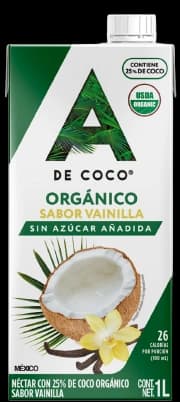 Néctar de coco orgánico sabor vainilla